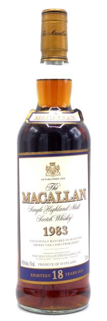 1983 Macallan Single Malt Scotch Whisky 18 Year Old 750ml
