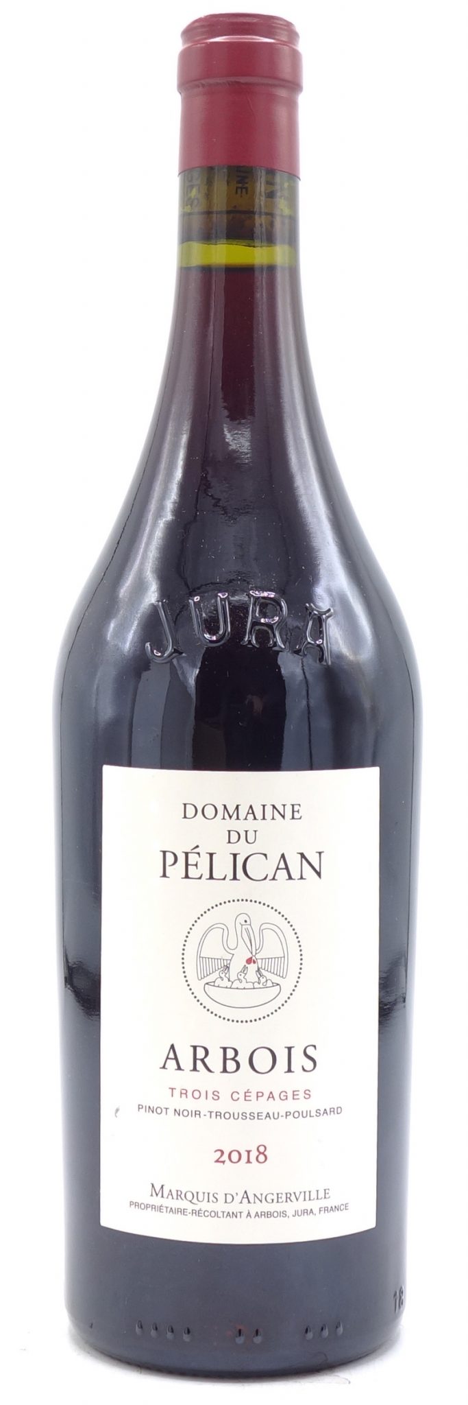 bottle of 2018 Domaine Du Pelican Arbois Rouge Trois Cepages 750ml