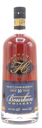 Parker’s Heritage Kentucky Straight Bourbon Whiskey 10 Year Old, Heavy Char Barrels, 120.0 Proof 750ml
