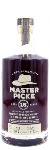 Master Picke Straight Bourbon Whiskey 15 Year Old 2nd Edition, Pinot Noir Barrel Finished 750ml