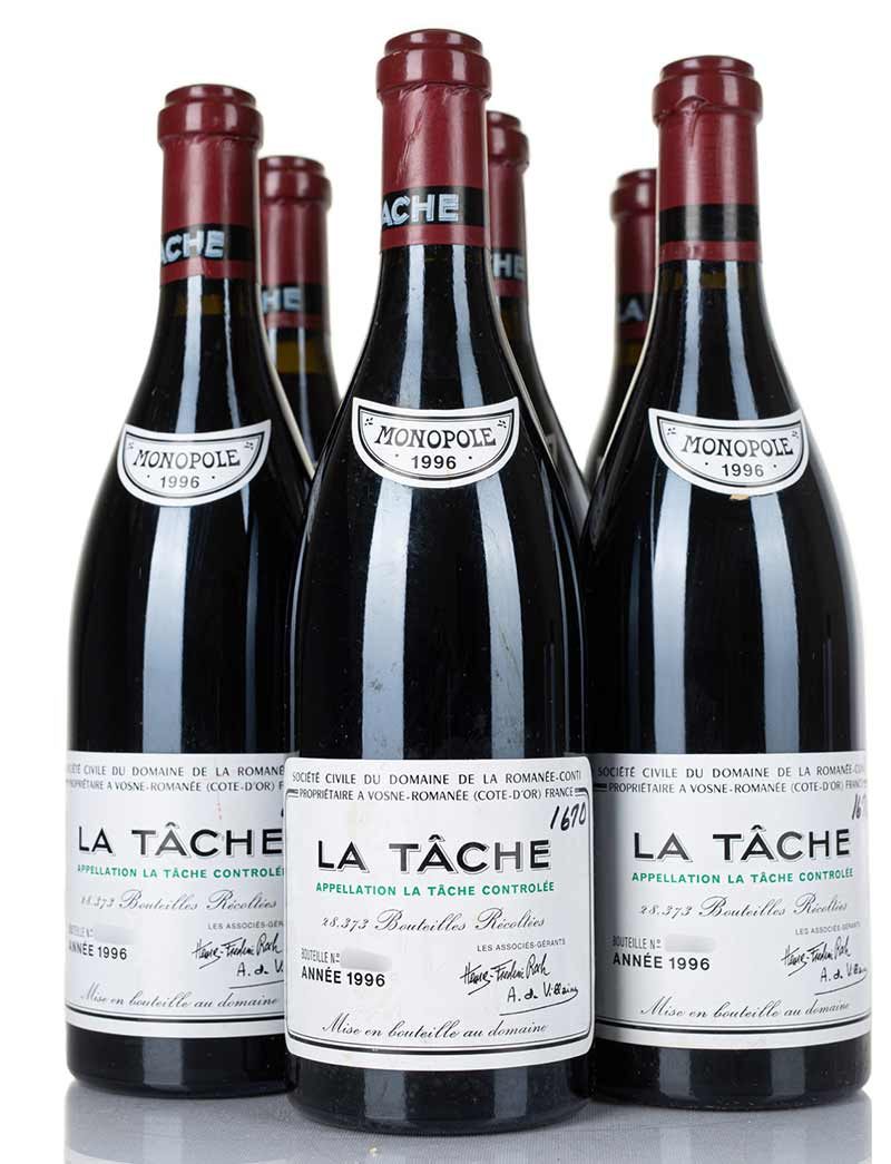 Lot 254: 6 bottles 1996 DRC La Tache