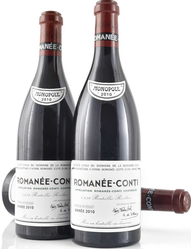 Lot 605: 3 bottles 2010 DRC Romanee Conti